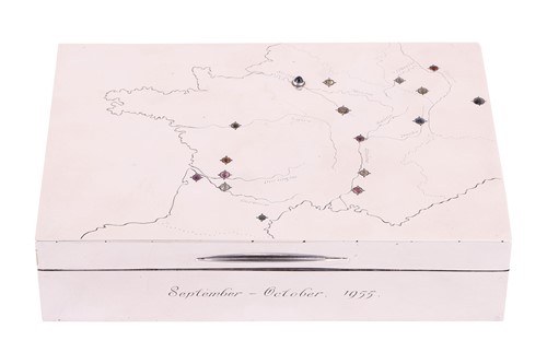 Lot 213 - A mid 20th century silver and gem-set...