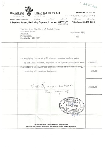 Lot 234 - A gift to Sir Winston Churchill - A Sir John...