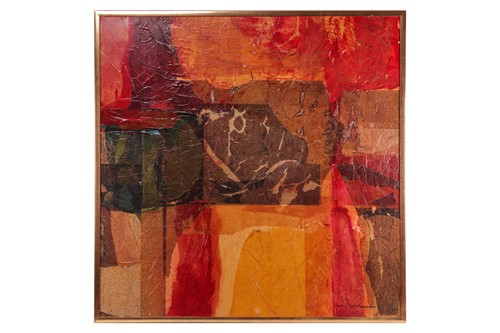 Lot 32 - Fulton? (20th century), Abstract in reds and...