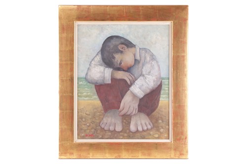 Lot 71 - Richard Scott (b.1946), 'Sad Boy' (1998),...
