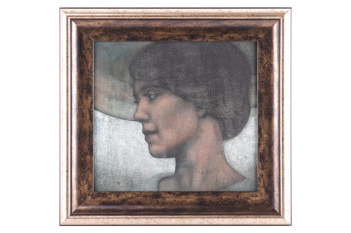 Lot 73 - Brian Smyth (b.1967), 'Girl at Aerodrome'...
