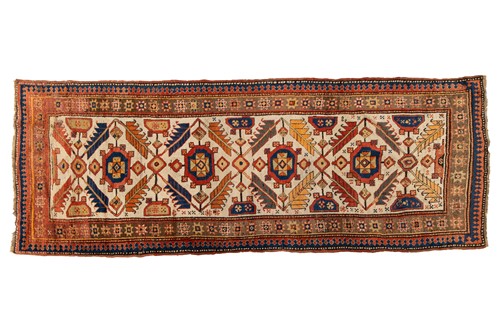 Lot 125 - A Kazak Rug, the serrated leaf and medallion...