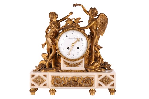 Lot 127 - A French Le Roy et Fils (?)  ormolu and white...
