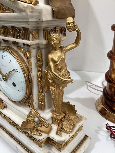 Lot 132 - A large and ornate Louis XVI French marble and...