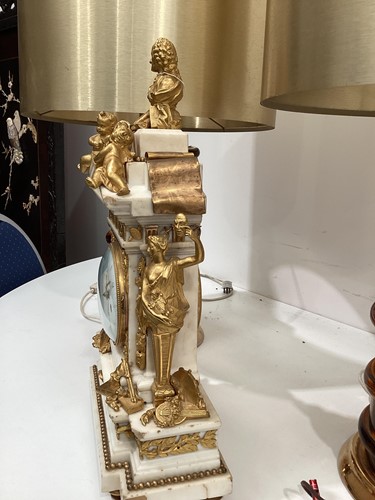 Lot 132 - A large and ornate Louis XVI French marble and...