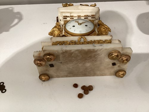 Lot 132 - A large and ornate Louis XVI French marble and...