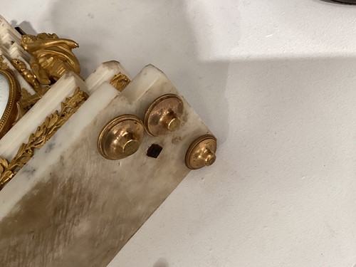 Lot 132 - A large and ornate Louis XVI French marble and...