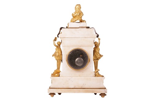 Lot 132 - A large and ornate Louis XVI French marble and...