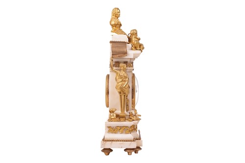 Lot 132 - A large and ornate Louis XVI French marble and...