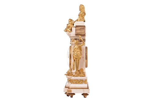 Lot 132 - A large and ornate Louis XVI French marble and...