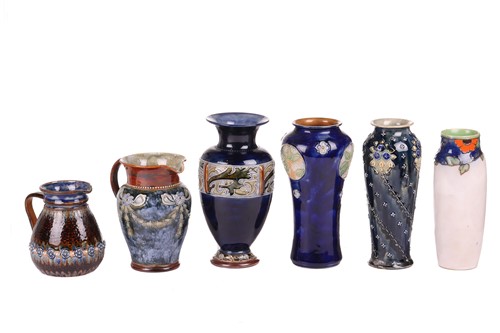 Lot 50 - A Doulton Lambeth stoneware jug, artist mark...