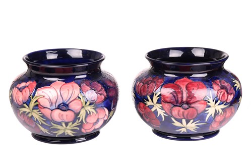 Lot 60 - A pair of Walter Moorcroft large jardinieres,...