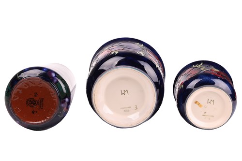 Lot 63 - A Moorcroft planter of cylindrical form in the...