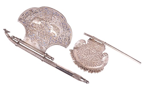 Lot 93 - A late 19th century Indo Persian silver...