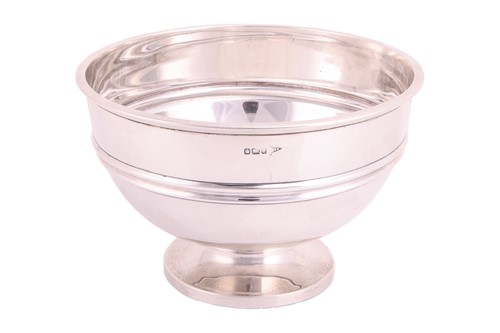 Lot 241 - A silver footed bowl by Walker & Hall,...