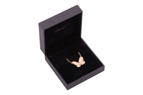 Lot 100 - Van Cleef & Arpels - a butterfly necklace set...