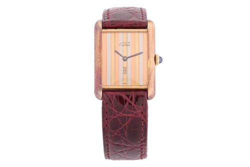 Lot 216 - A Must De Cartier Tank Mechanical Vermeil...