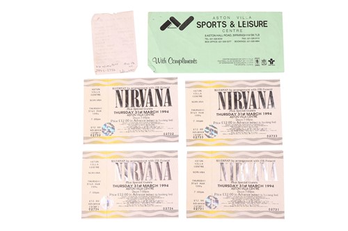 Lot 98 - Nirvana: four original and unused concert...