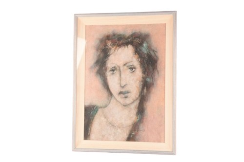 Lot 76 - Derek Menary (Irish,b.1943), 'A Mayo Girl',...