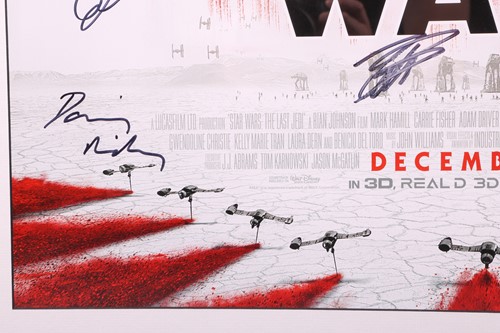 Lot 1 - Star Wars: The Last Jedi, a cast-signed one...