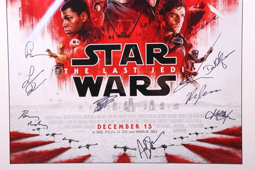 Lot 1 - Star Wars: The Last Jedi, a cast-signed one...
