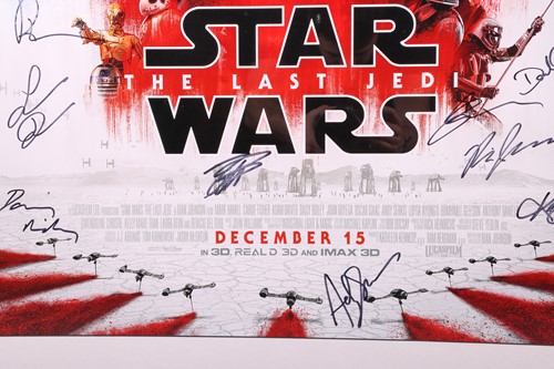 Lot 1 - Star Wars: The Last Jedi, a cast-signed one...