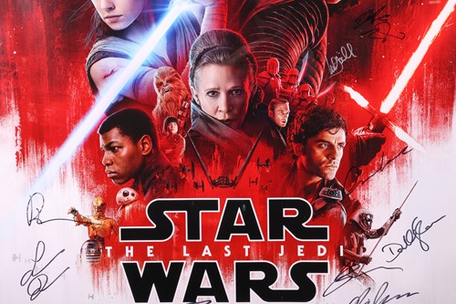 Lot 1 - Star Wars: The Last Jedi, a cast-signed one...