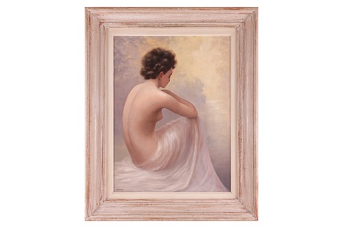 Lot 125 - Jean Jannel (1894 - ?), Seated nude, signed...