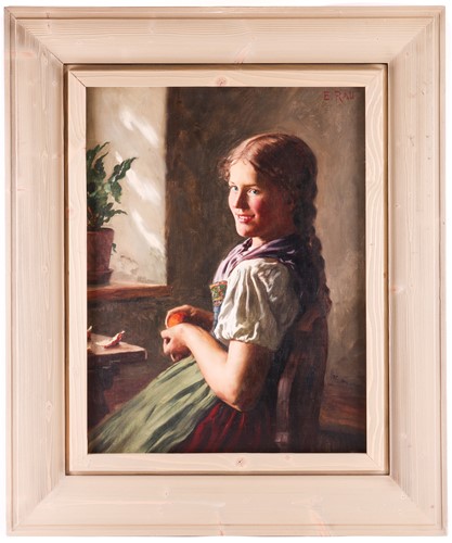 Lot 26 - Emil Rau (1858-1937) German, Portrait of a...