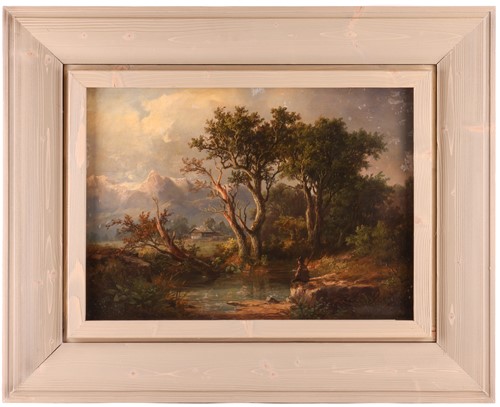 Lot 56 - Heinrich Johann (1821-1884), 'Landschaft mit...