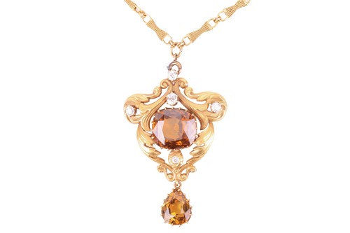 Lot 102 - A late Victorian zircon, chrysoberyl and...