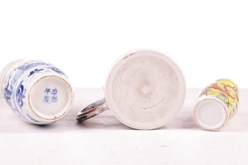 Lot 66 - A Chinese Famille Rose export porcelain porter...