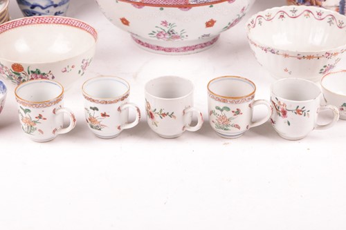 Lot 66 - A Chinese Famille Rose export porcelain porter...