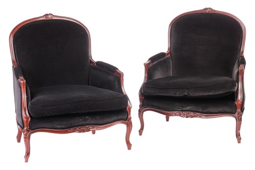 Lot 111 - Gascoigne Designs; a pair of oversized bergere...