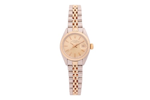 Lot 169 - A Rolex Oyster Perpetual Date 26mm Bi-metals...