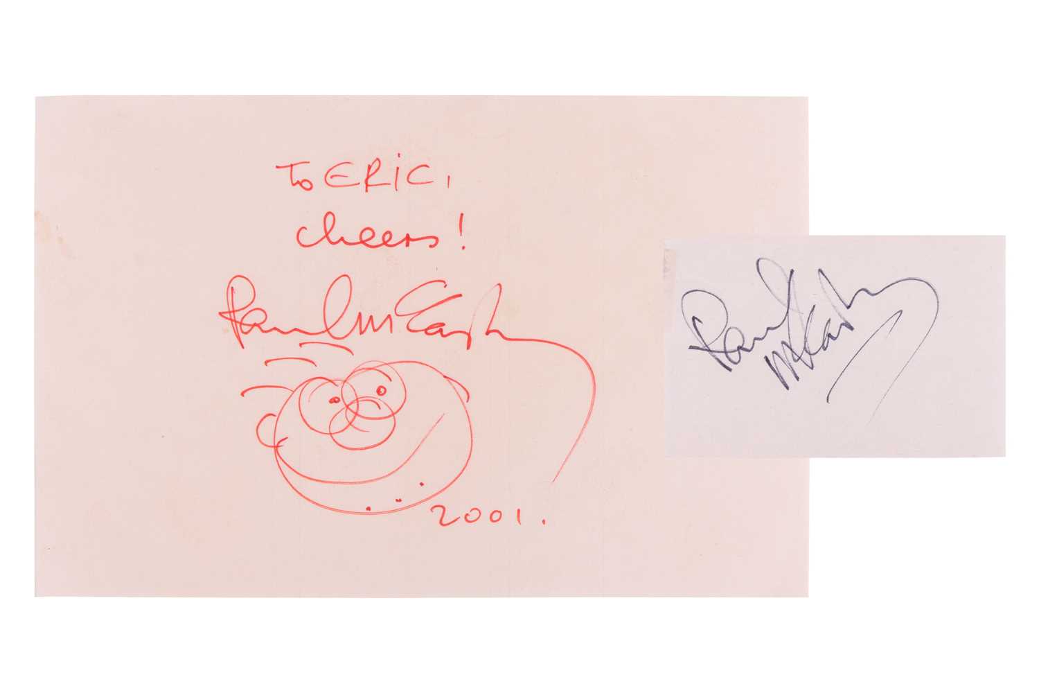 Lot 59 - Paul McCartney: two autographs, one signed