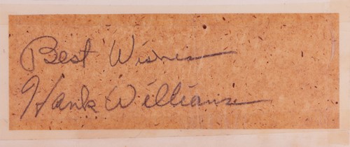 Lot 73 - Hiram King 'Hank' Williams (1923-1953),...