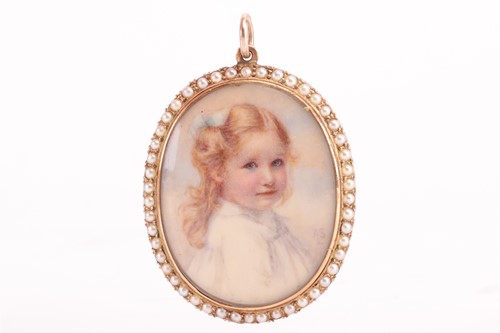 Lot 153 - An early 20th-century portrait miniature...