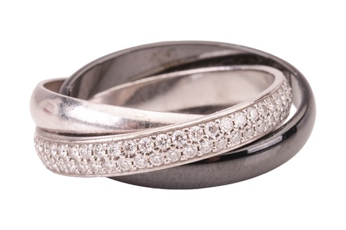 Lot 186 - Cartier - a trinity ring in ceramic, small...