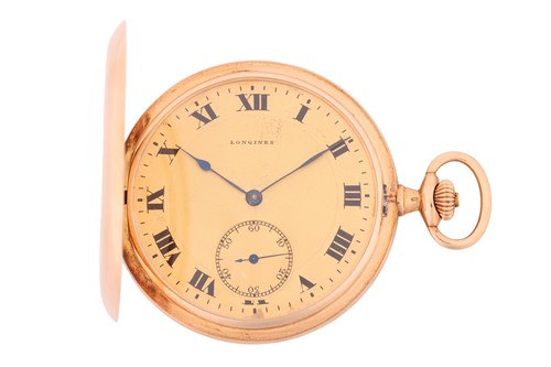 Lot 199 - A Longines full hunter pocket watch, featuring...