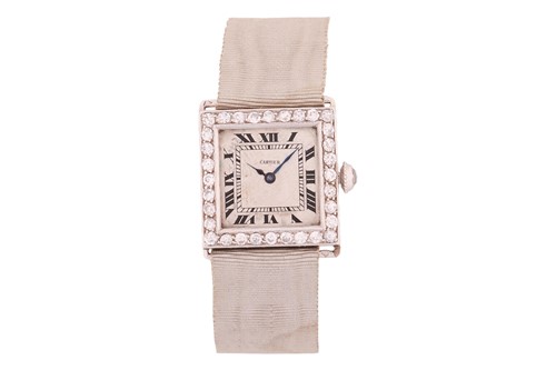 Lot 165 - A Vintage Cartier Lady's Dress Watch,...