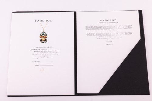 Lot 98 - Fabergé - a Palais Tsarskoye Selo green enamel...