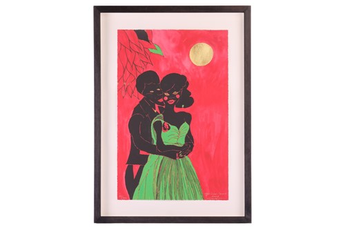 Lot 67 - Chris Ofili (b.1968), Afro Lunar Lovers (2003),...