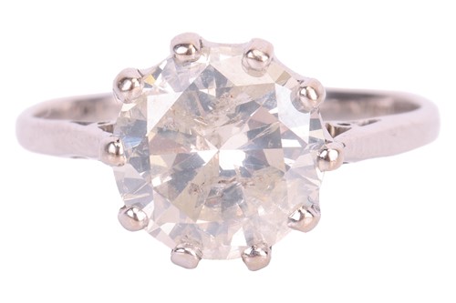 Lot 37 - A diamond solitaire ring, featuring a round...