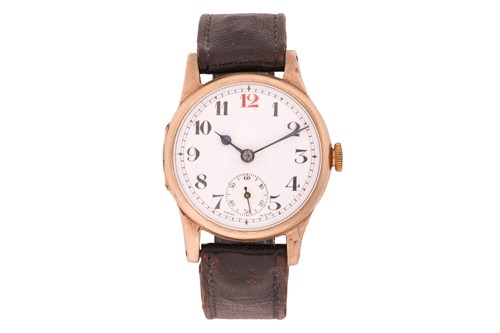 Lot 178 - A Swiss-made mechanical 9ct gold dress watch,...