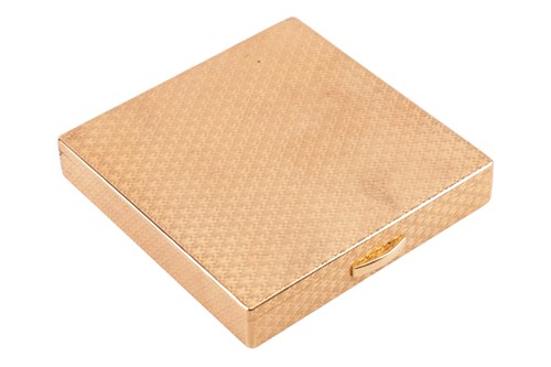 Lot 198 - Cartier - a powder compact, of suqare form...