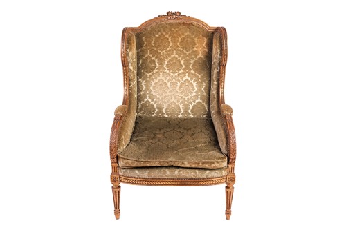Lot 58 - A Louis XVI-style carved wood and gilt gesso...
