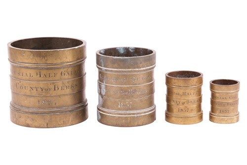 Lot 306 - A part set of four 19th century Bell Metal...