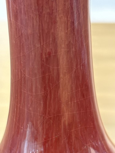 Lot 89 - A Chinese sang de boeuf glazed porcelain...