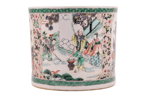 Lot 134 - A very large Chinese Famille Verte porcelain...